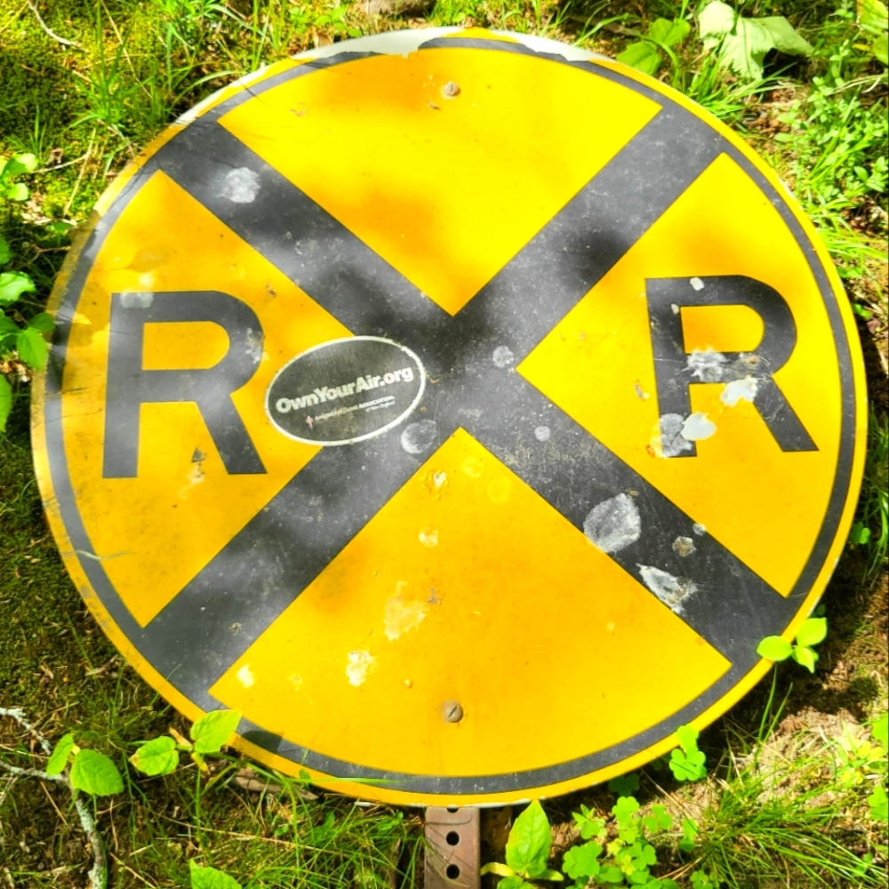 Old railroad sign